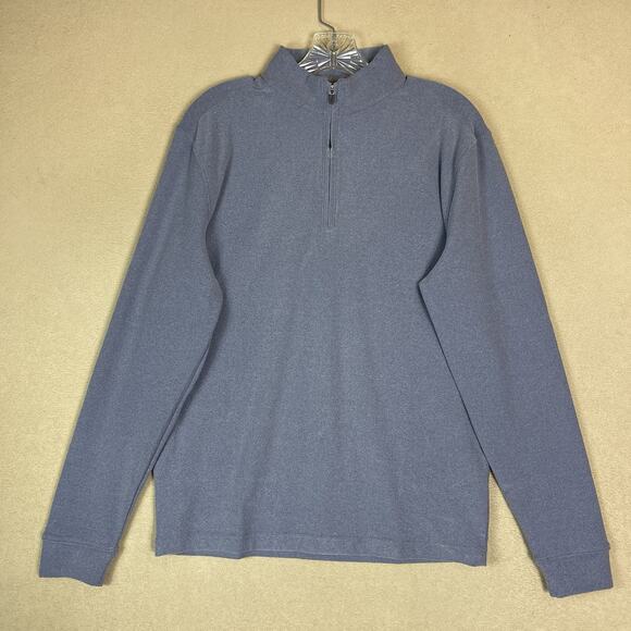 Johnnie o Pullover Mens S Blue Brady 2.0 Golf 1/4 Zip Microfleece‎ Mock Neck - Picture 1 of 12